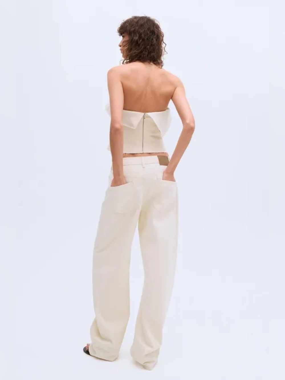 Zara ZW Collection Strapless Ruffle Top - Picture 3 of 7